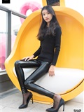 SIW Sven Media 054 Autumn/winter 2019 Fashion sexy tight warm fleece leather pants - Rong er(3)